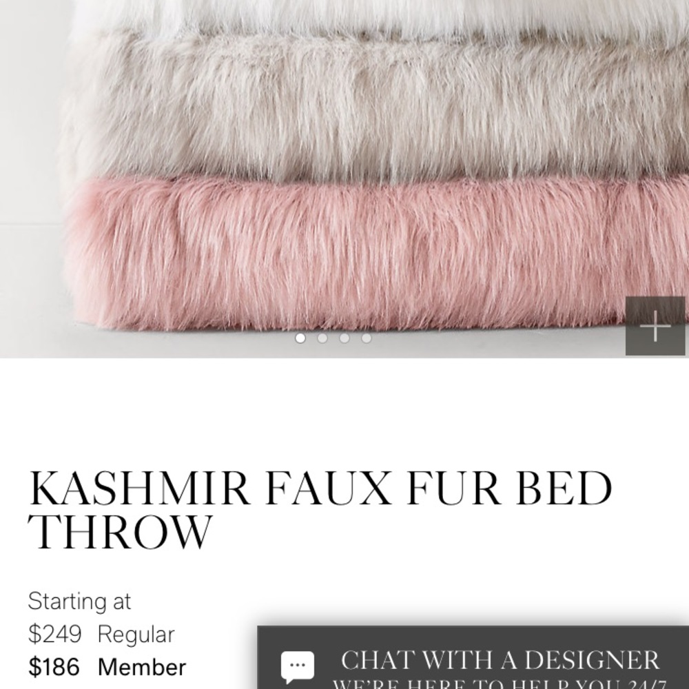 Restoration Hardware Teen plush throw blanket